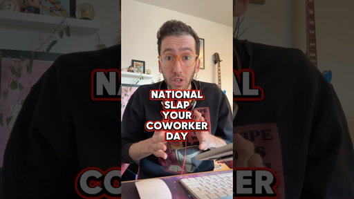 HAPPY NATIONAL SLAP YOUR COWORKER DAY, EVERYONE! #work #colleagues #workfromhome #funny #relatable