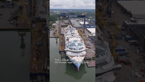 Legend of the Seas just floated for the very first time 🤩 #LegendoftheSeas #cruise #cruiseship