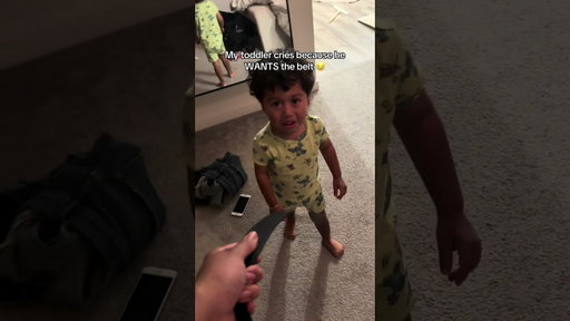 He wanted the belt before bed 😂 #funny #shorts