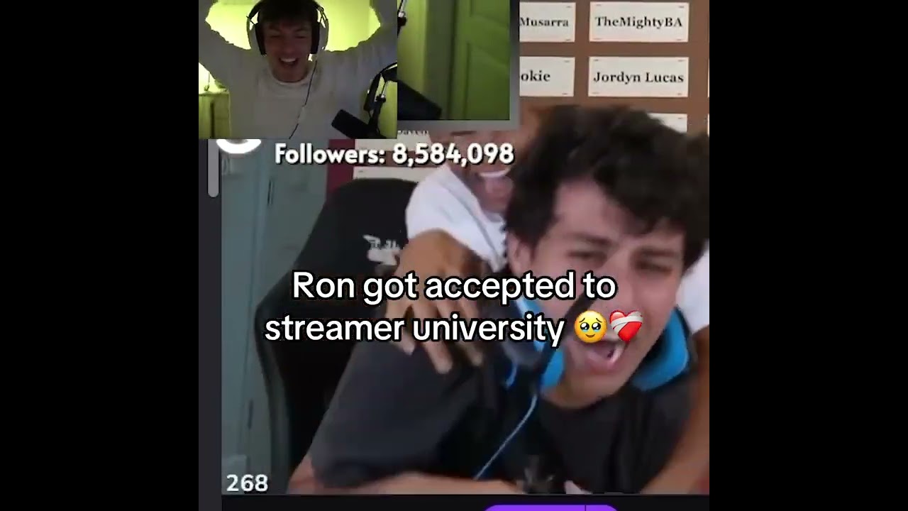 Ron got accepted to Streamer University 🥹❤️‍🩹