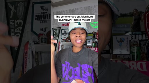 Jalen hurts commentary on MNF pissed me off #symonewiththesports #jalenhurts #eagles