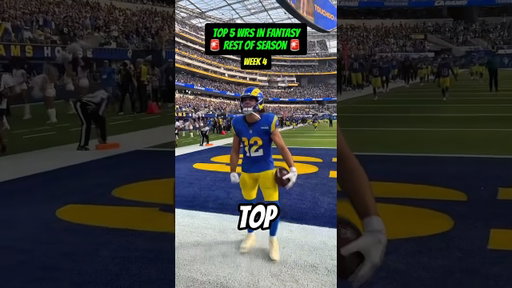Top 5 Wide Receivers (Rest of Season) Fantasy Football Week 4 🚀