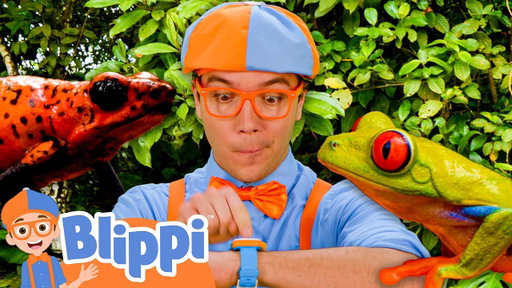 Blippi Learns About Frogs In The Jungle! | Blippi Learns | Learn Colors and Science with Blippi!