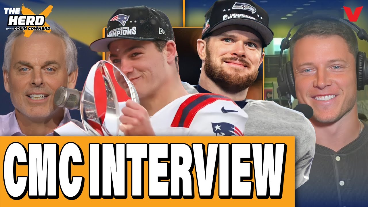 Christian McCaffrey predicts Super Bowl LX Seahawks-Patriots | Colin Cowherd: THE HERD NFL