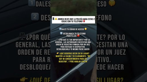 📱⚠️ ¡NUNCA PERMITAS QUE LA POLICÍA HAGA ESTAS 2 COSAS CON TU TELÉFONO! 🚨
