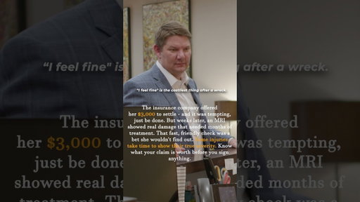 The first offer isn't necessarily the full value of your injury.
