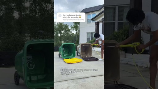 Season your trash but first clean it out! I use a pressure washer and bleach for a deeper clean and