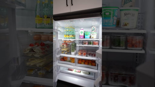 restock my fridge with me #fridge #asmr #restock