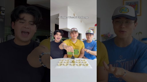 The Pringles Wasabi Challenge?!! 🥵🌶️ #pringleswasabichallenge #familygame #familychallenge #japan
