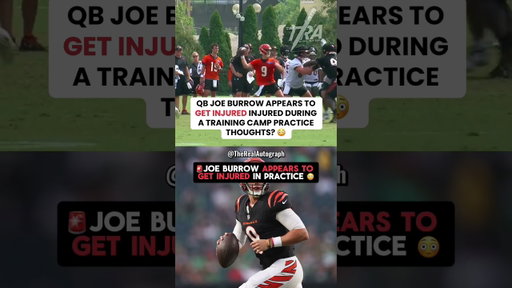 QB Joe Burrow appears to get injured in practice 🚨😳 #nfl #nflfootball #nflnews #joeburrow