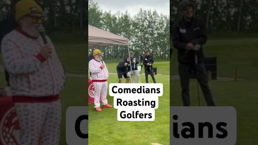 Making pals/enemies at the Great Outdoor Comedy Heckle Hole! #comedian #reaction #roast #golf #fyp