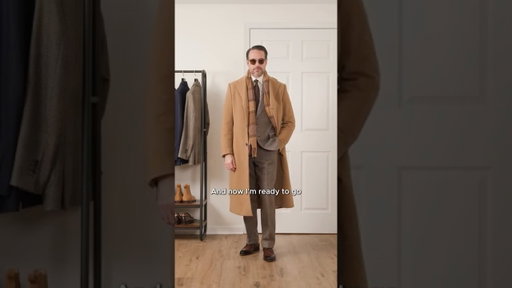 Brown Tweed Suit Monochromatic Outfit Idea