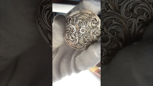 Test engraving on oversized brass dial. #watches #watchmaking #engravedwatch #watchmakingart
