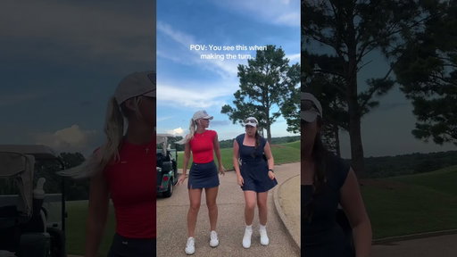Who doesn’t dance at the turn?!🕺🙈 #golf #dance #fypyoutube