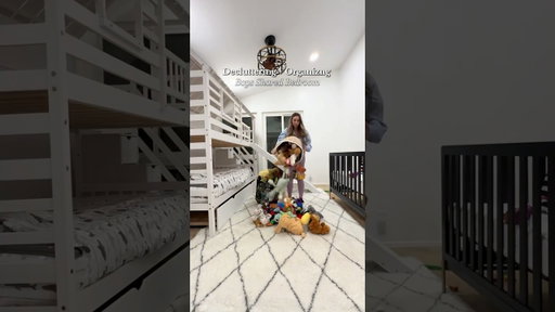 Decluttering and organizing boys shared bedroom