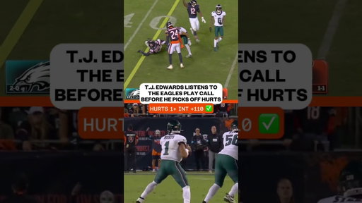 T.J. Edwards listened to the Eagles play call then picked off Jalen Hurts