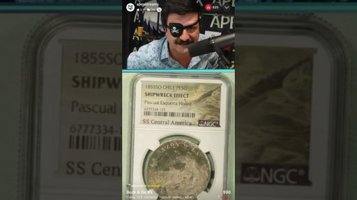 Man dresses up as pirate to sell shipwreck coin on live stream!!! #shorts