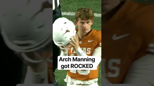 Texas fans were booing after Arch Manning got hit so hard that his helmet flew off