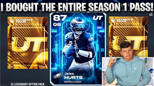 87 JALEN HURTS! I BOUGHT THE ENTIRE SEASON 1 FIELD PASS IN MADDEN 26!