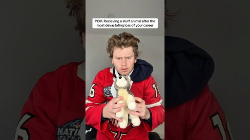 Canada receiving stuffed animal after loss to USA