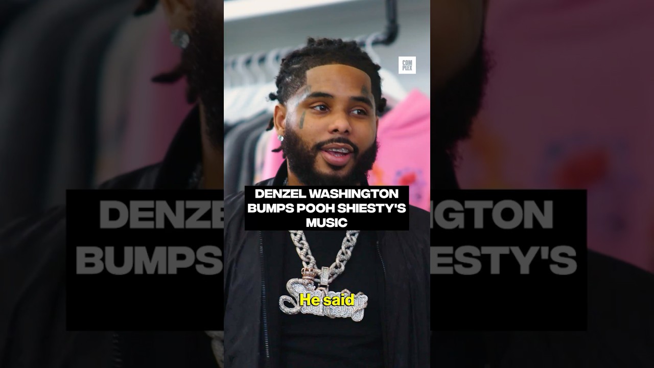 Denzel Washington bumps Pooh Shiesty's music #SneakerShopping