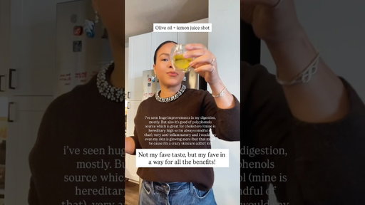 Have you tried the olive oil and lemon juice shot? #antiinflammatory #polyphenols