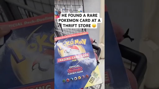 HE FOUND A RARE POKEMON CARD AT THE THRIFT STORE 😮