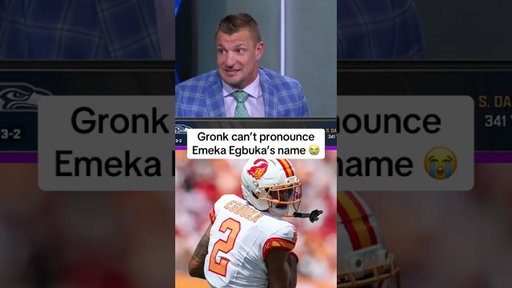 Gronk Struggles To Say Emeka Egbuka's Name