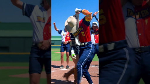 SWINGIN’ for the fence… and on the field 🕺#texastailgaters #bananaball #country #swinging #dance