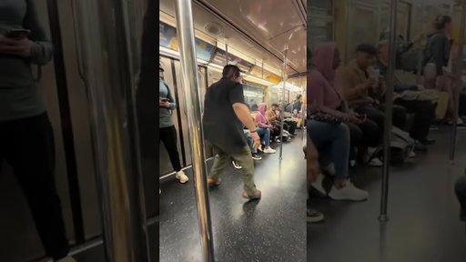 NYC Isn’t Real: Man Starts Doing Flips on a Moving Subway 🚇😭