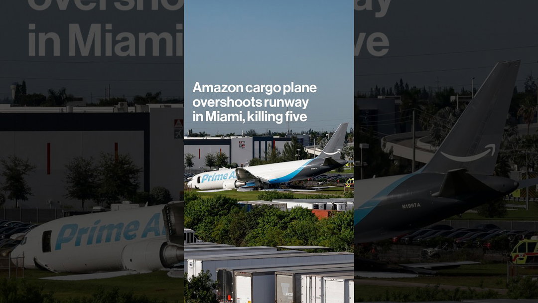 Amazon Cargo Plane Overshoots Runway in Miami, Killing Five