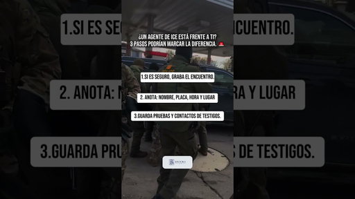 🚨 ¿UN AGENTE DE ICE ESTÁ FRENTE A TI? 3 pasos que podrían marcar la diferencia 🚨