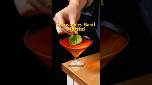 Strawberry basil martini #shorts