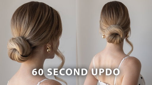 60 Second Low Bun Updo ❤️ Simple, Easy & Beginner-Friendly