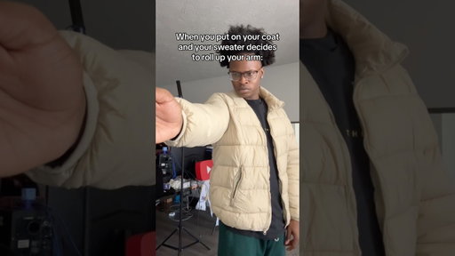 When you put on your coat and your sweater decides to roll up your arm🤨 #shorts #mustwatch