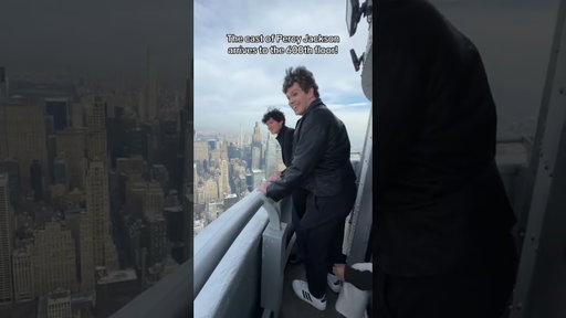 Percy Jackson at the  #empirestatebuilding #shorts #nyc #travel #percyjacksonandtheolympians