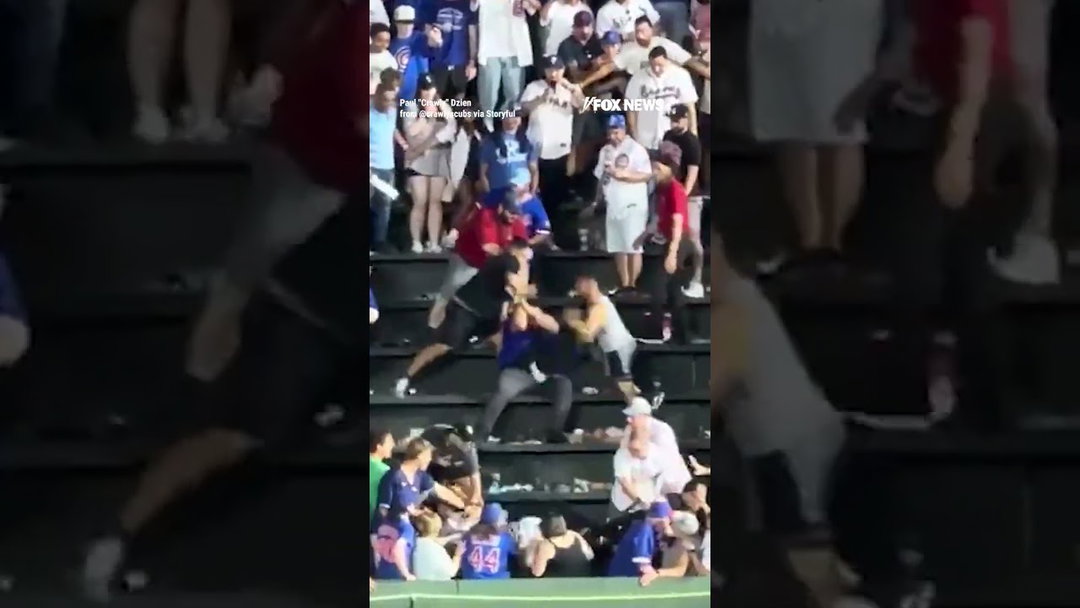 Brawl ERUPTS during Cubs-White Sox game at Wrigley Field #shorts #foxnews #news #us