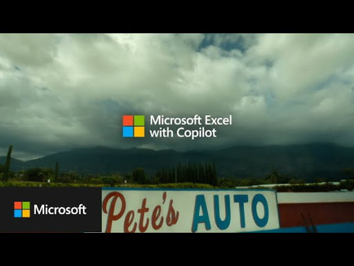 When Pete wants to update the rates at his auto shop, he uses Copilot in Excel to help him.