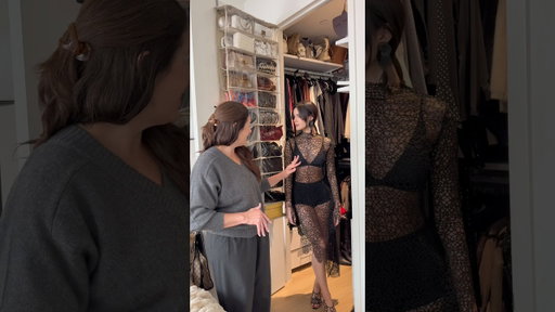 My mom who worked in fashion for 25 years styling me #getdressedwithme #motheranddaughter