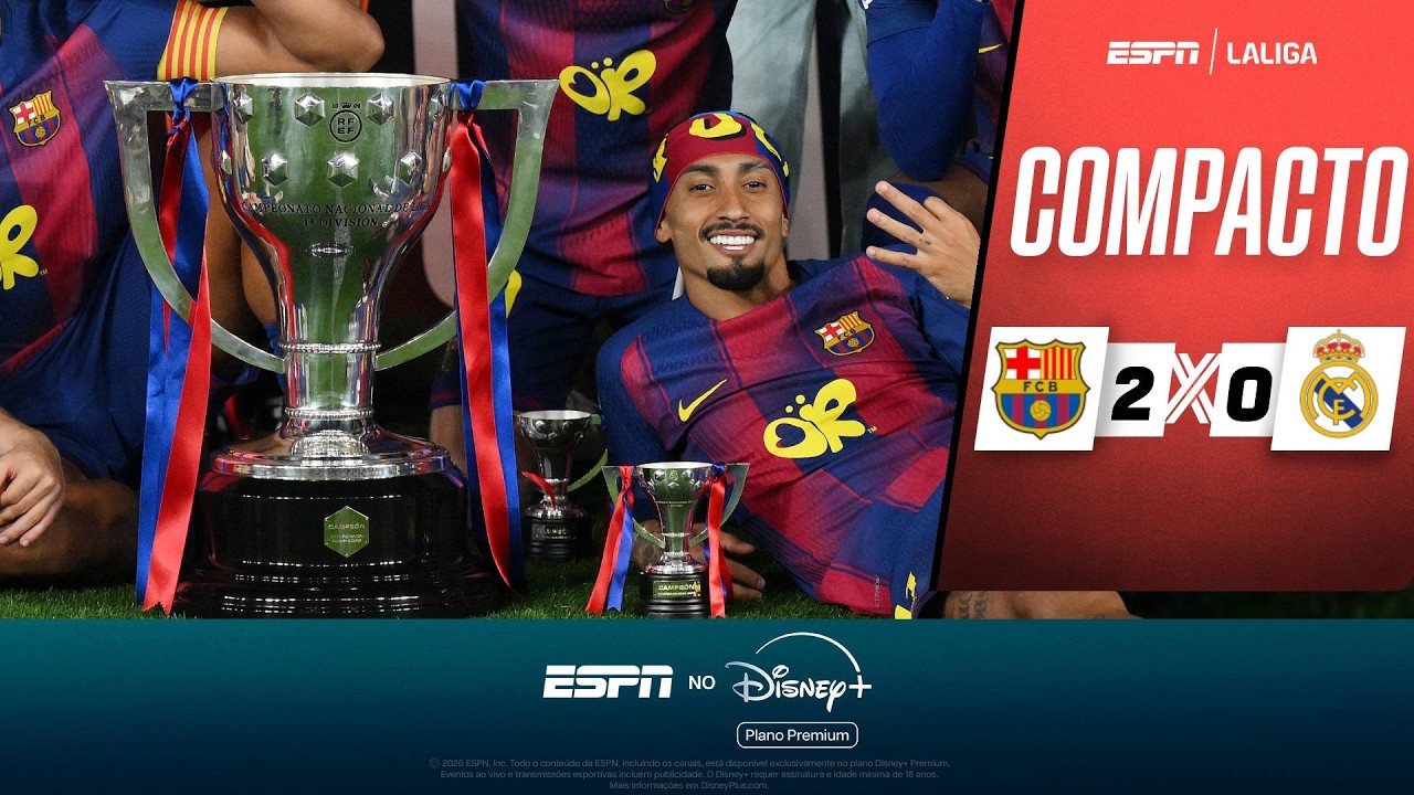 BARCELONA CAMPEÃO DE LALIGA CONTRA O REAL MADRID COM RASHFORD E FERRÁN TORRES CRAVANDO | COMPACTO