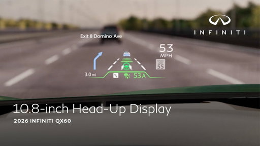 2026 INFINITI QX60 Tech: Next-Level 10.8" Head-Up Display