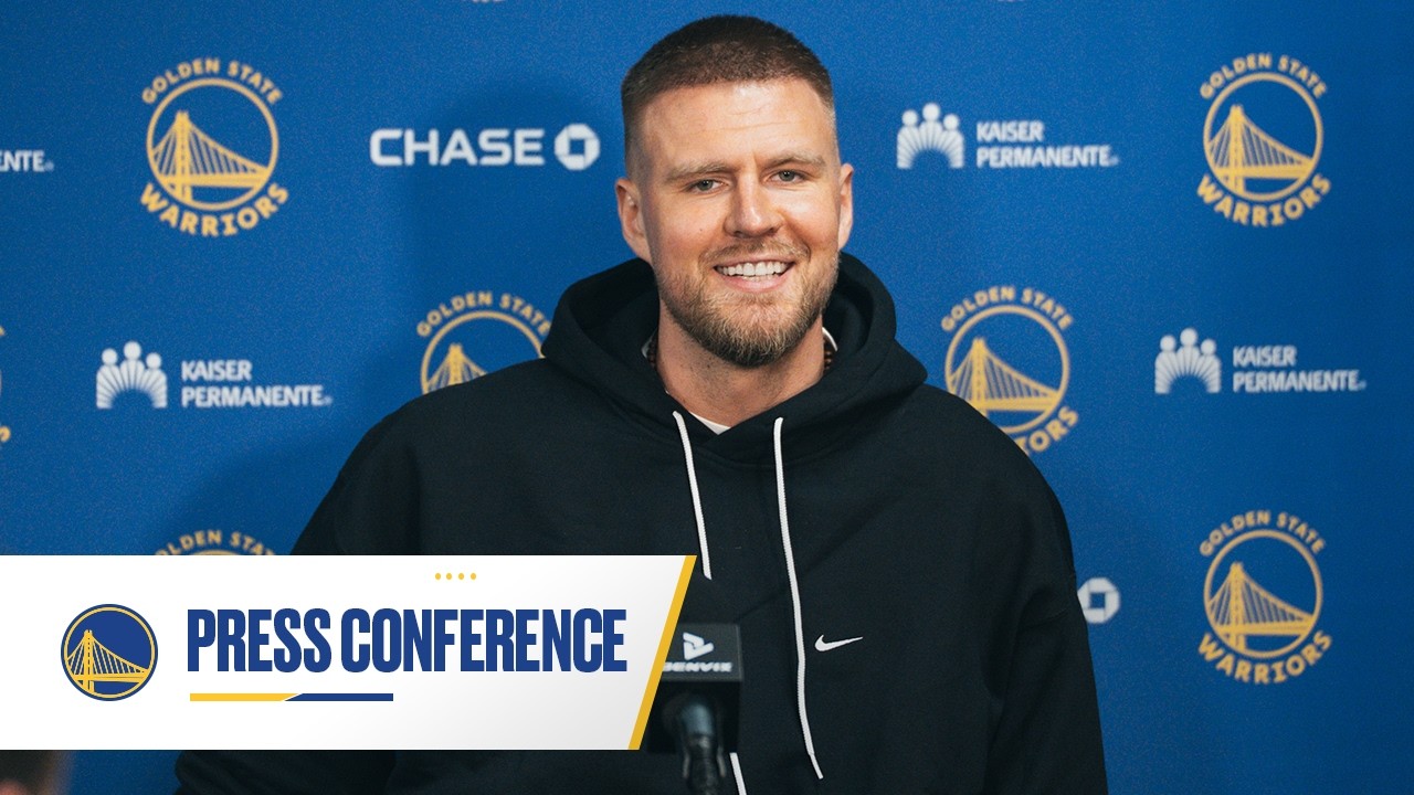 Kristaps Porzingis' First Press Conference with the Golden State Warriors