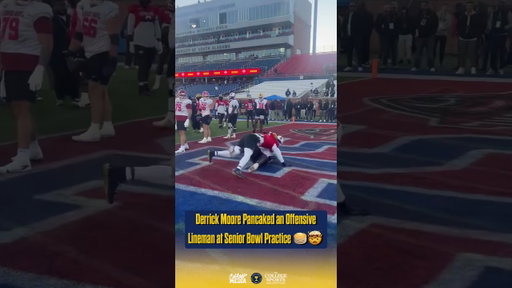 Derrick Moore JUST CRUSHED This OL at the Senior Bowl 🧨  | 🎥 Via: CFBMaxChadwick  #nfldraft