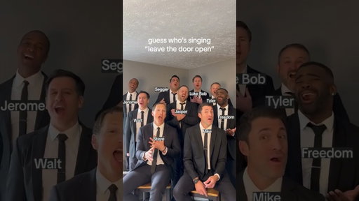 Guess who’s singing Bruno Mars & Anderson.Paak’s smash hit #acappella #leavethedooropen #brunomars