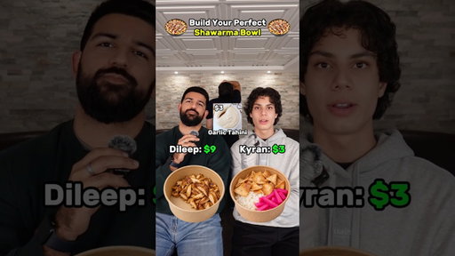 Who has the better shawarma bowl? #shawarma #draft #shorts