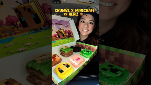 Crumbl x Minecraft Cookies are HERE! 🍪⛏️ @crumbl  #crumbl #crumblcookies #newfood #cookie #shorts