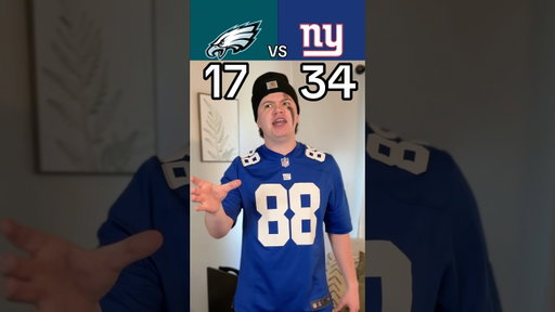 EAGLES VS GIANTS RECAP😳🤣🏈 #nfl #football #eagles #giants #skit #funny