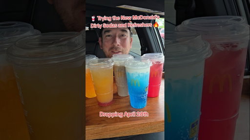 Trying McDonald's New Dirty Sodas and Refreshers 🔥🥤 #mcdonalds #fastfood