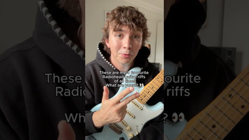 My 3 favourite Radiohead guitar riffs! What are yours? 👀 #radiohead #guitarriff #fender