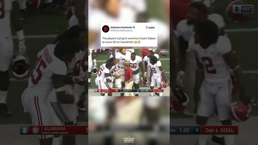 2017 Alabama was pleading with Nick Saban to drop a 60 burger on Vandy 🤣